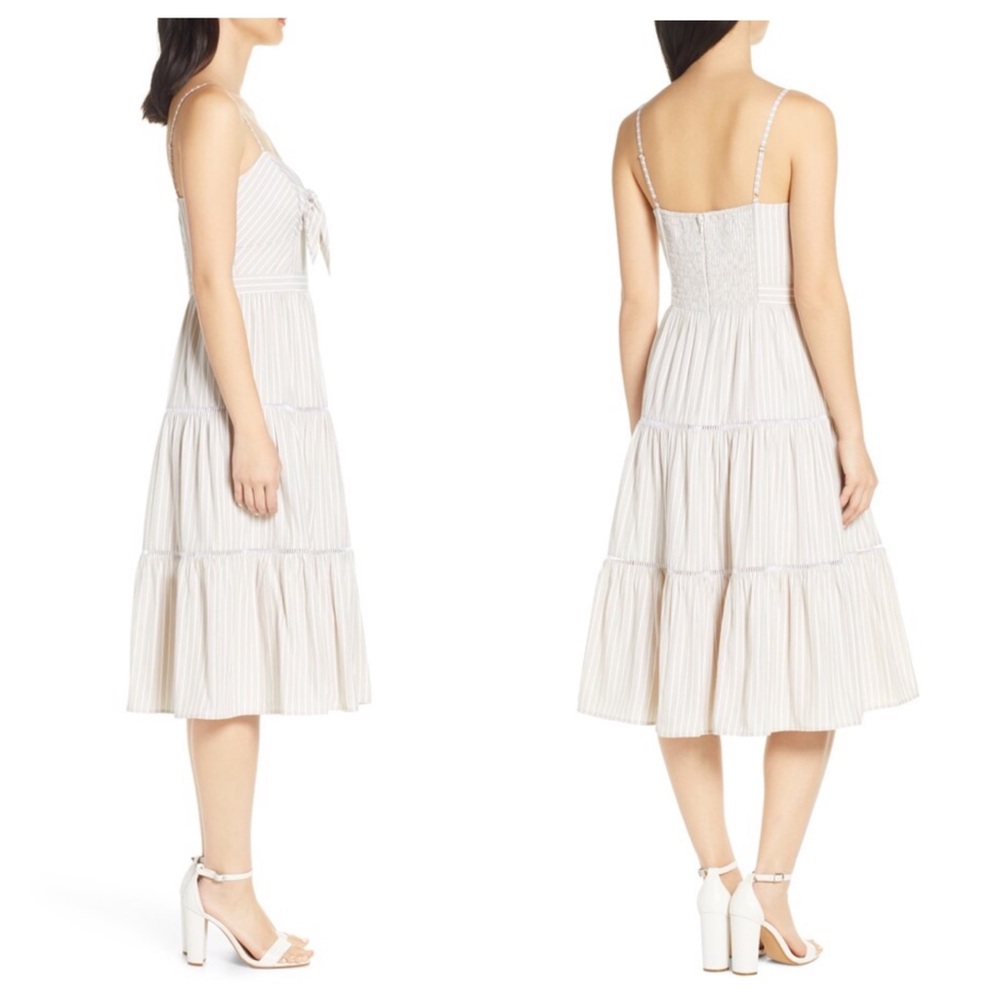Eliza J Cream Striped Dress - Picture 4 of 5